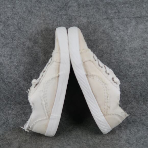 Blu Dor Shoes Womens 8 Sneakers Slip On Casual Canvas White Fabric Trainers - Picture 8 of 12